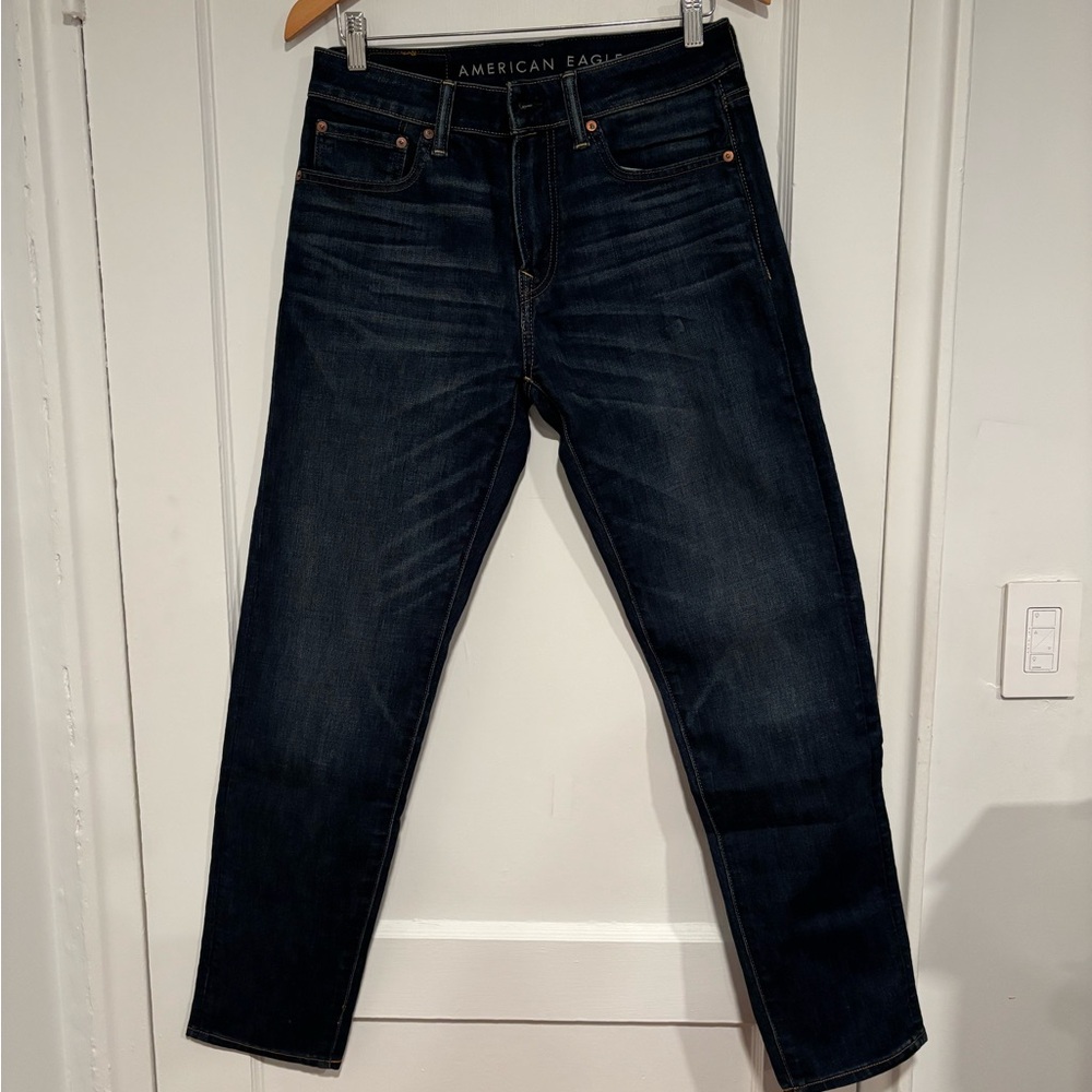 American Eagle Outfitters Men's Deep Indigo Athletic Slim Jeans 29x32